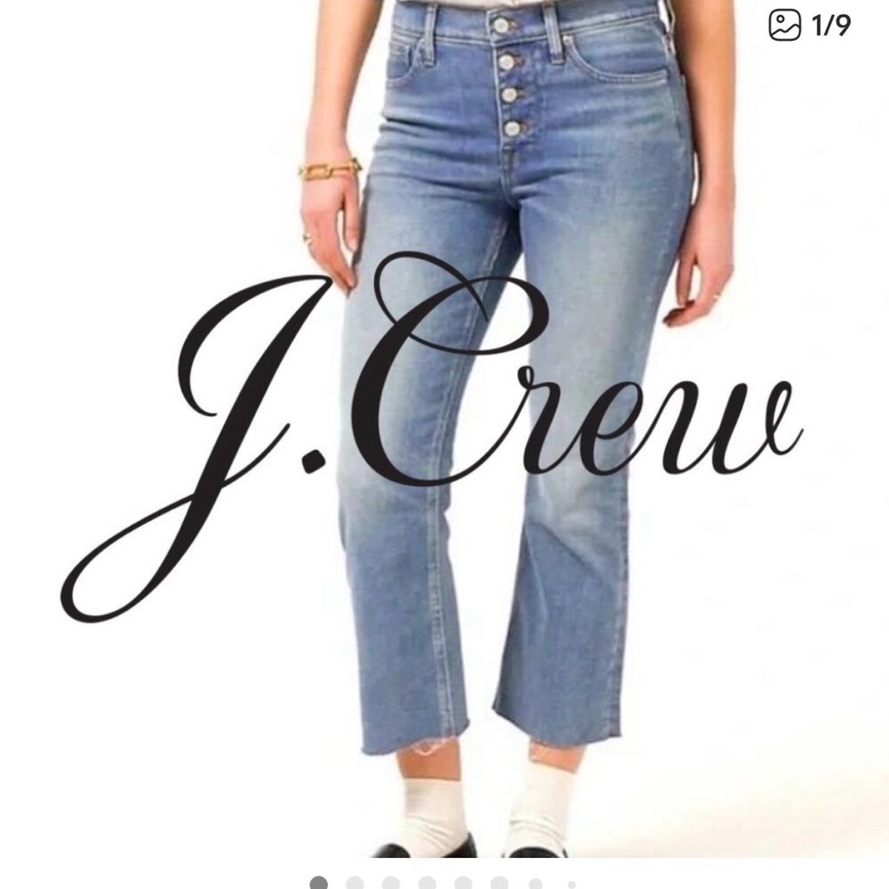 J Crew Demi Boot Crop Button Fly 10” rise Jeans - Picture 3 of 9